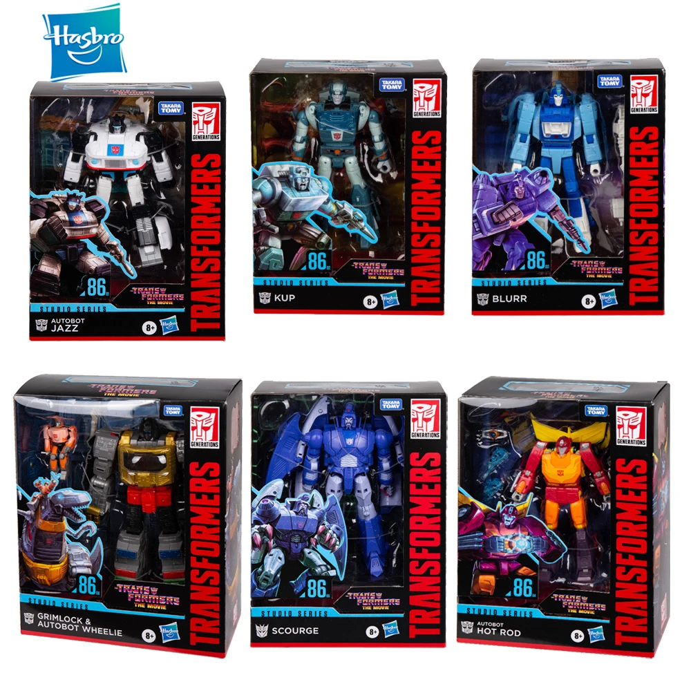 

Transformers Studio Serie SS86 Deluxe Jazz Blurr Kup Leader Grimlo Wheelie Voyager Hot Rodimus Scourge Transformer Toys Gift