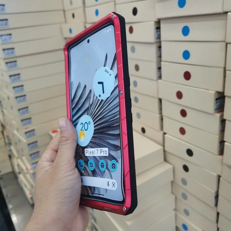 Armor Aluminum Metal Case For Google Pixel 7 Pro Silicone Shockproof Heavy Duty Protection Cover For Pixel 6 Pro Shell Case