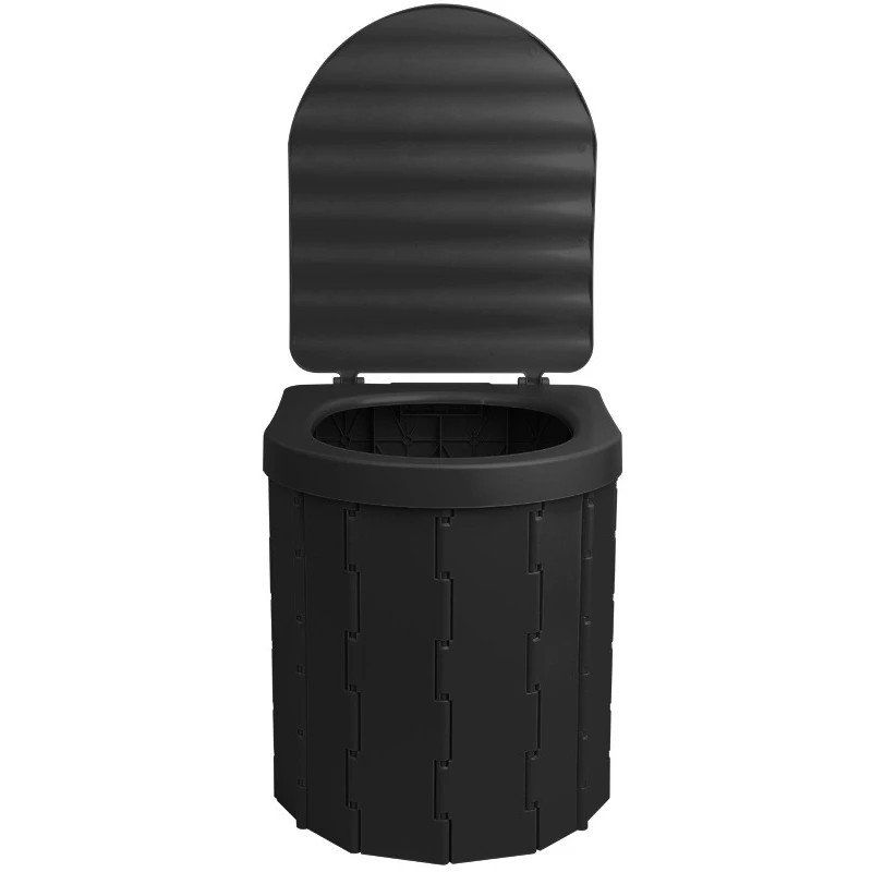 

Portable Folding Toilet with Lid Travel Commode Car Potty Vehicular Urinal Toilet Seat for Outdoor Camping Travel
