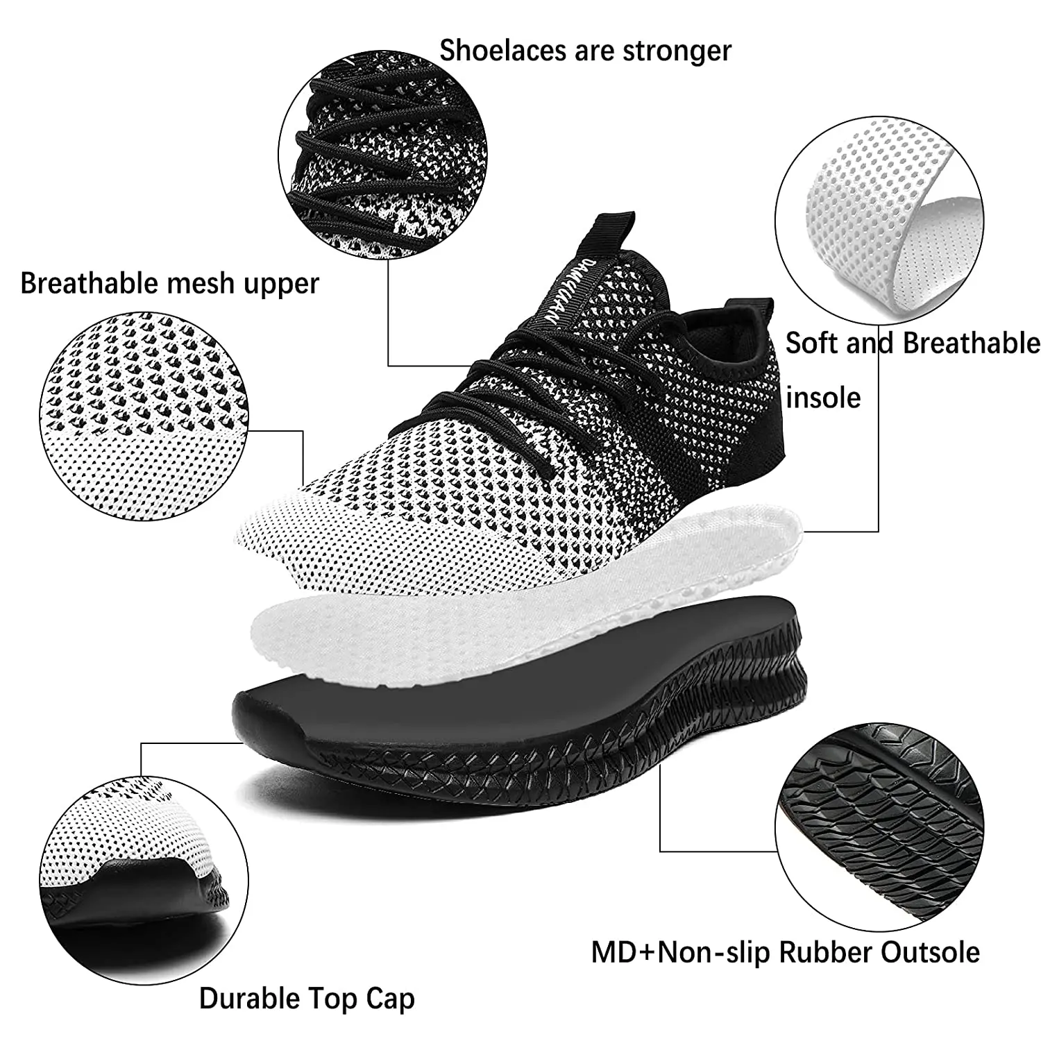 New 2022 Men Running Shoes Breathable Outdoor Sports Shoes Lightweight Sneakers for Women Comfortable Athletic Training Footwear