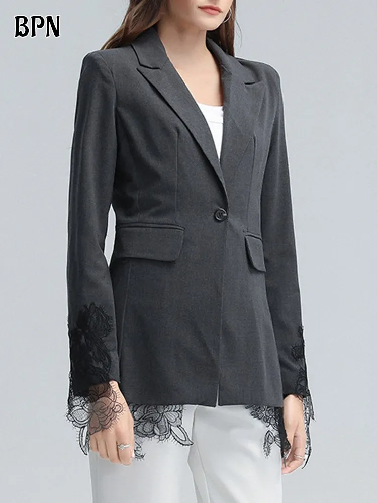 Блейзер Женский кружевной с отложным