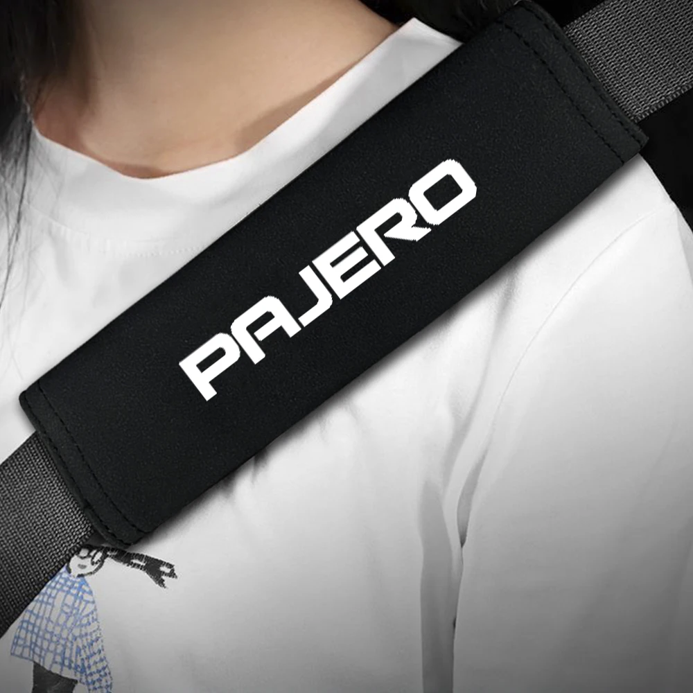 

2Pcs Car Seat Belt Pads Safety Seat Belt Cover For Mitsubishi Pajero V60 V80 2000 2001 2002 2003 2004 - 2021 Auto Accessories
