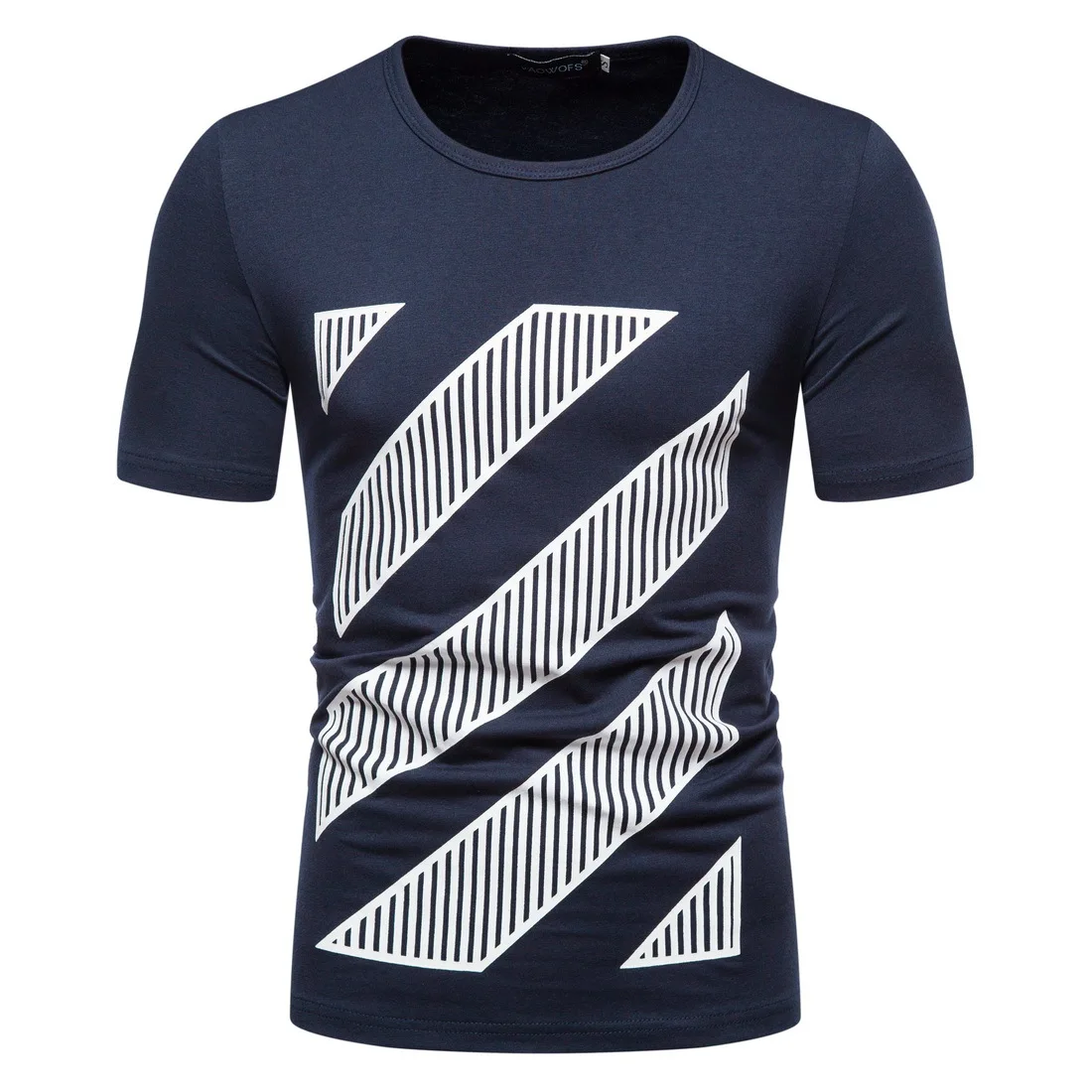 

Мужская футболка с коротким рукавом, круглым вырезом и принтом