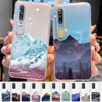 babaite retro sunset snow mountain phone case for huawei p 20 30 40 pro lite psmart2019 honor 8 10 20 y5 6 2019 nova3e