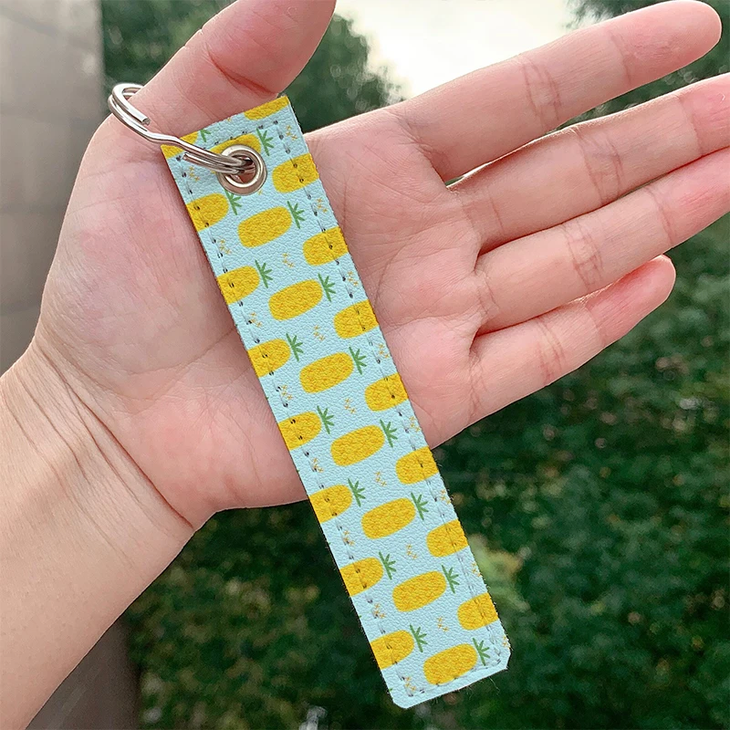 

Fashion Cute Pineapple Socks Custom Keychains Strap Keyring Hanging Holder Bag Car Wallet Trinket Keychain Hanging Bag gifts