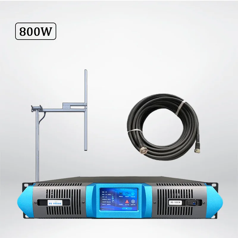 

Professional Stereo FM broadcast Transmitter Kit 800W touch screen