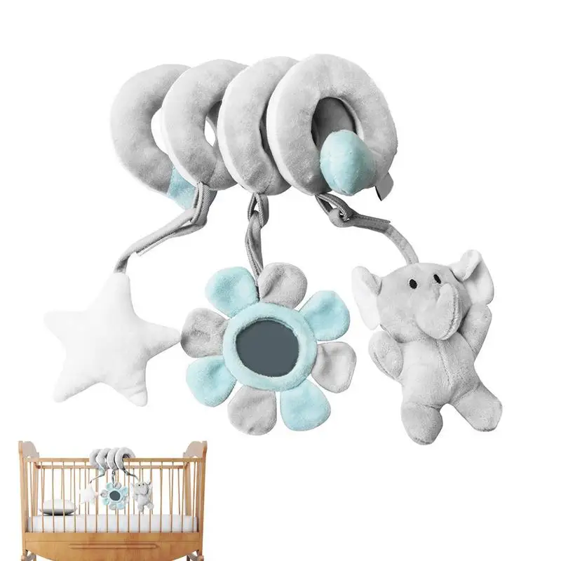 

Rattles Mobile To Bed Baby Toys Cute Crib Stroller Spiral Newborn 012 Months Educational Cartoon Animals Soft Infant Rattle Toy