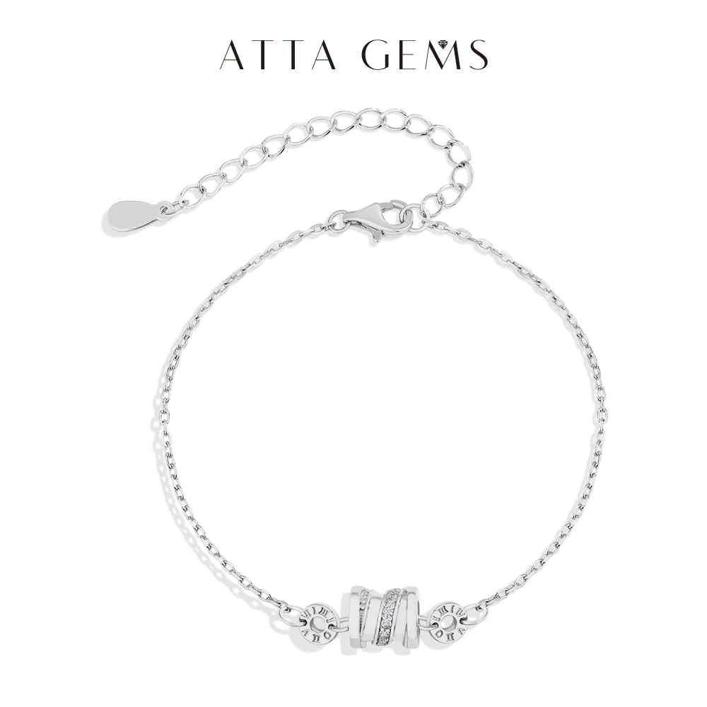 ATTAGEMS Браслет из серебра с муассанитом