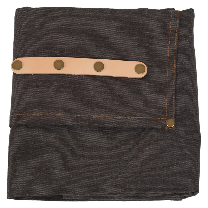 

Брезентовый фартук, кожаный кухонный фартук шеф-повара для женщин и мужчин, бариста, карманы для бариста, домашнего парикмахера, приготовле...