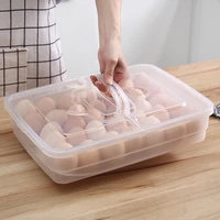 1pc 34 grid portable egg storage box egg tray with lid kitchen refrigerator egg box egg drop rack egg storage boxes fridge egg