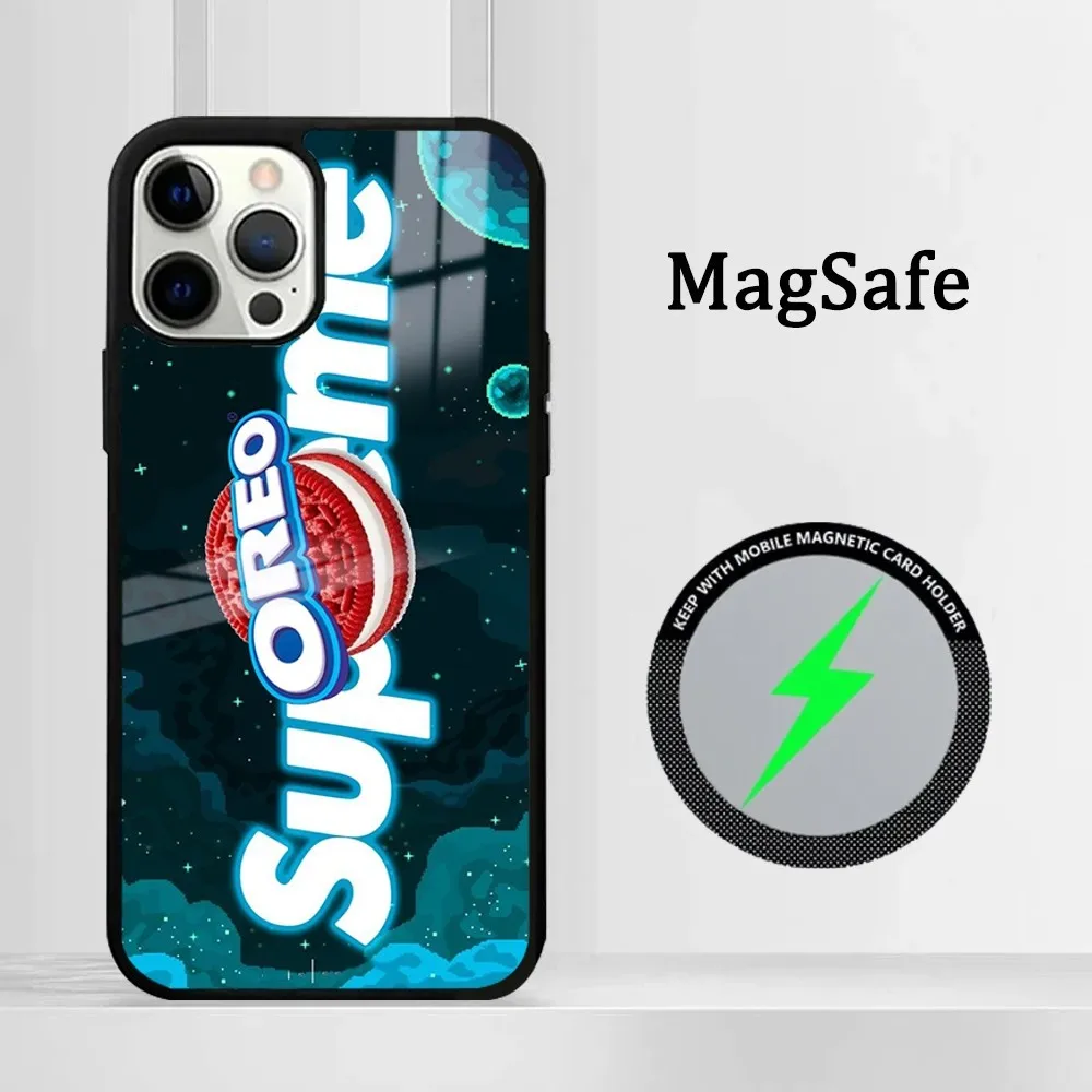 Чехол для телефона Cookie O-Oreos iPhone 15 14 13 12 11 Pro Max Plus Mini зеркальный Магнитный чехол