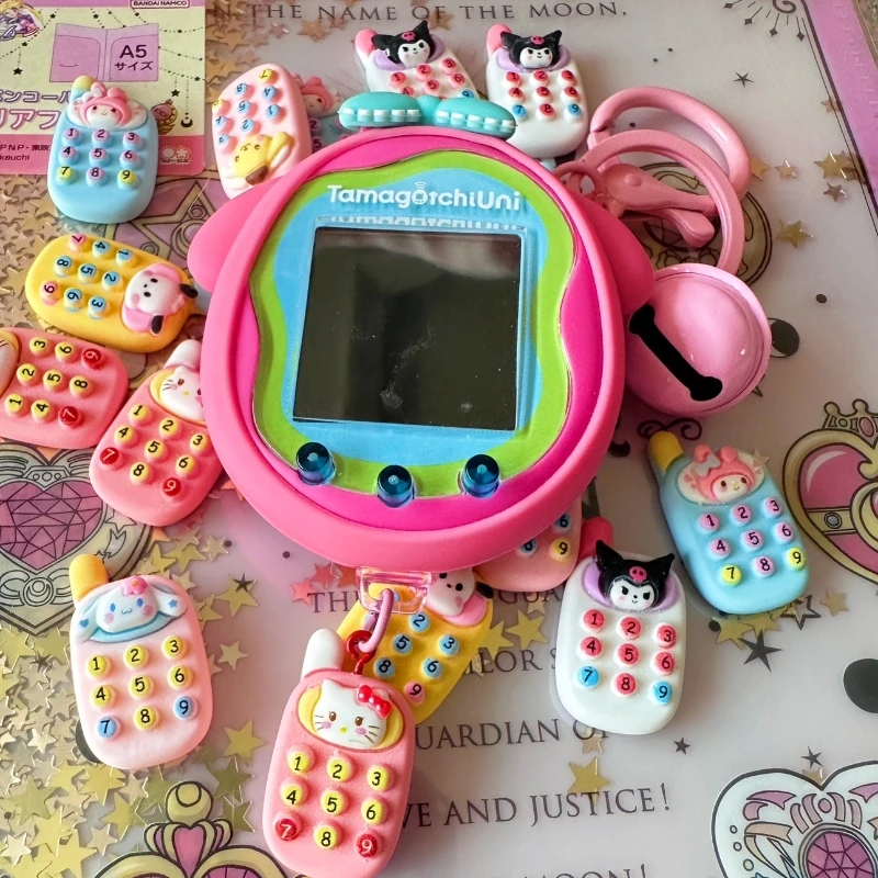 Подвеска Sanrio Tamagotchi Uni акриловый кулон с пылезащитной пробкой цепочка для