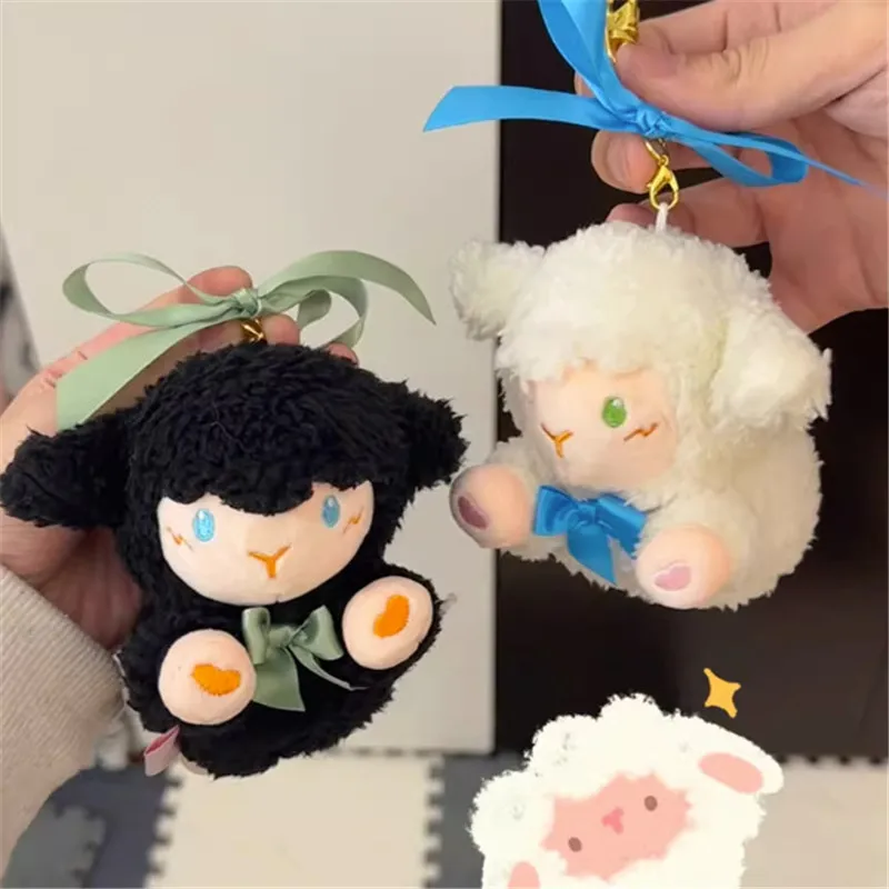 

15cm Funny Cute Kiss Sheep Couple Toys Super Soft Stuffed Animals Lamb Dolls Pendant Bag Keychain Nice Valentin's Day Gift