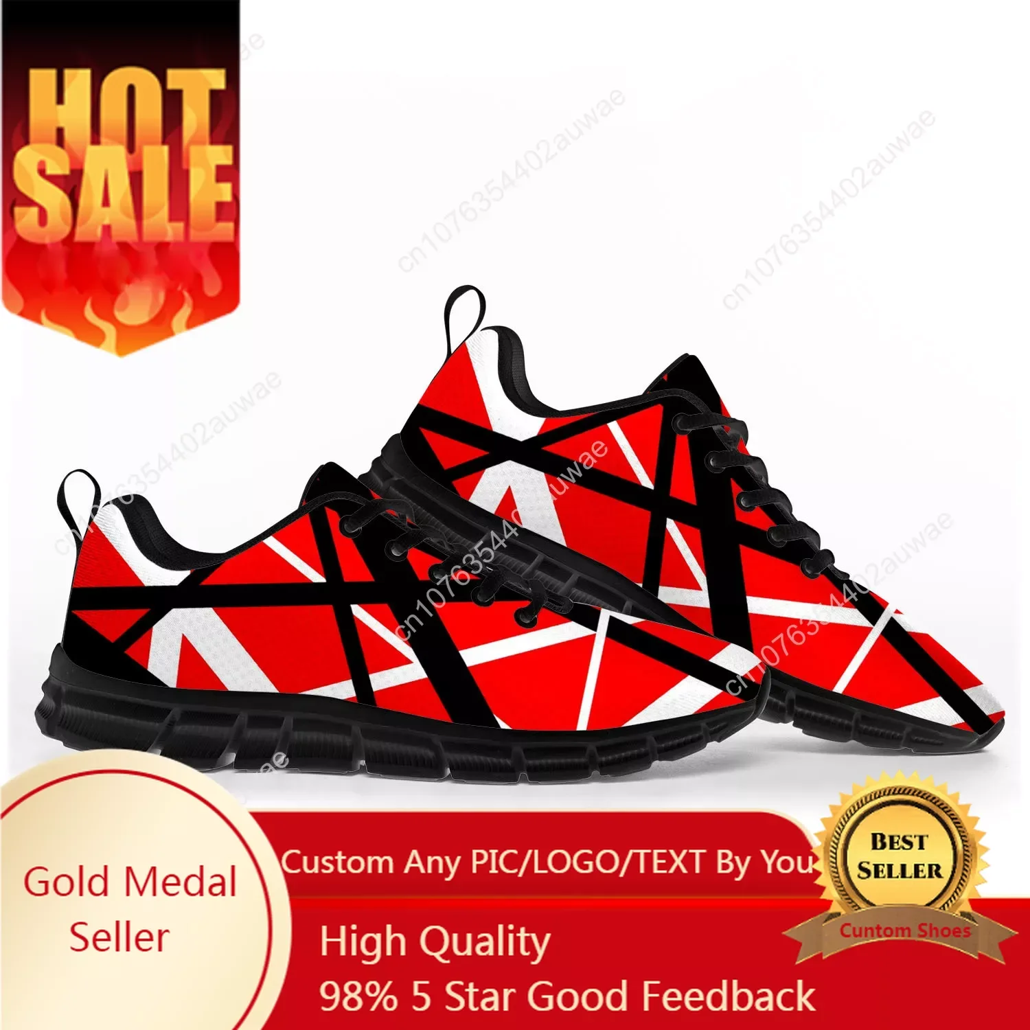 

Спортивная обувь Van Evh 1984 в полоску, мужские, женские, подростковые, детские кроссовки, рок-группа 5150, повседневная обувь на заказ для пары, высокое качество