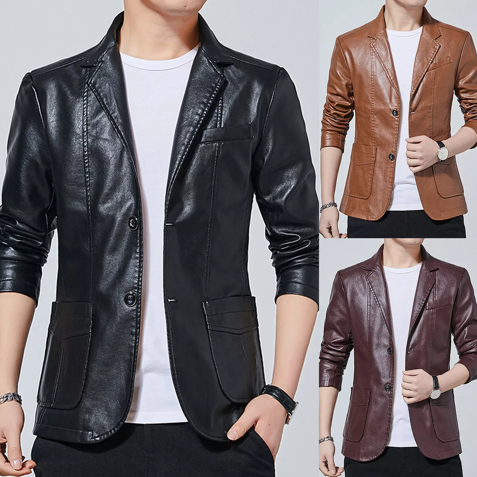 

Мужская осенне-зимняя рубашка с длинным рукавом и отложным воротником