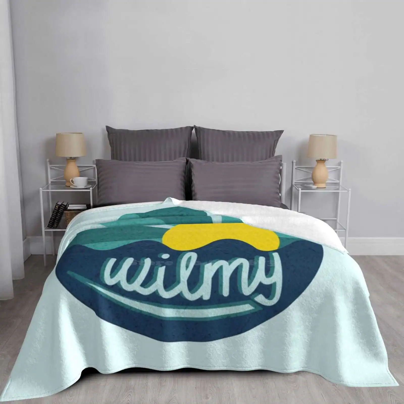 Uncw Wilmington Beach Ocean Sunset Four Seasons Удобное теплое мягкое одеяло North Carolina