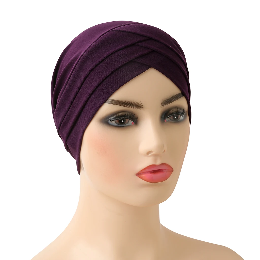 H139a высококачественный крестообразный мусульманский женский шарф-Тюрбан Хиджаб