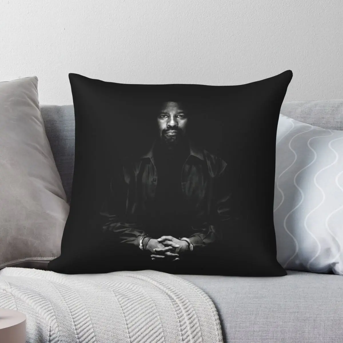 

Denzel Washington Pillowcase Polyester Linen Velvet Printed Zip Decor Throw Pillow Case Sofa Seater Cushion Cover 18"