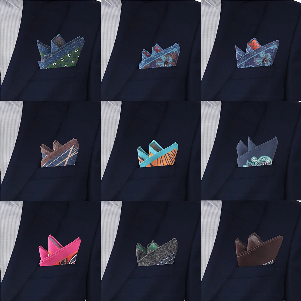 Фото Мужской носовой платок Tailor Smith с карманами и квадратным цветком, двусторонний носовой платок с цветочным принтом пейсли, подарок для свадебной вечеринки, аксессуар ﻿ №2