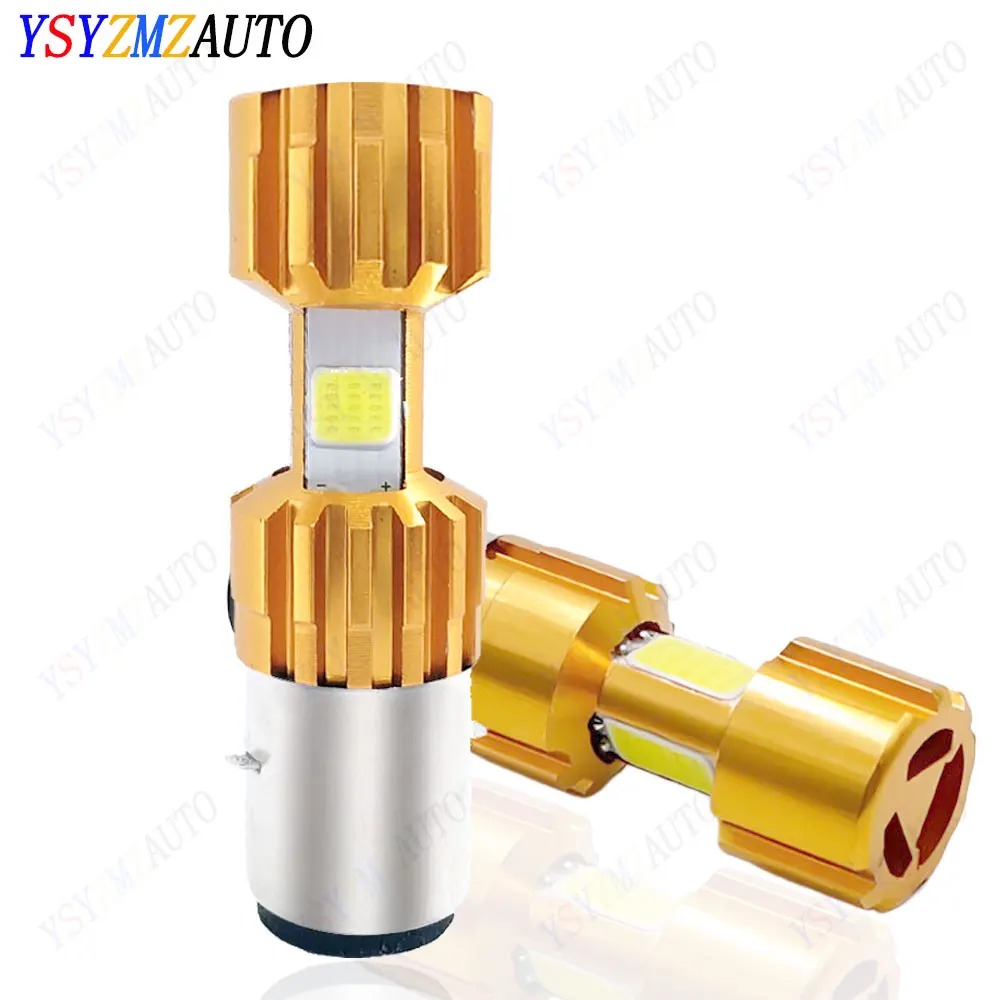 

1200LM Супер яркие светодиодные лампы BA20D H6 Мотоциклетные фары Hi Lo beam Moto LED Мотоцикл Скутер ATV COB Фара 6000K Белый
