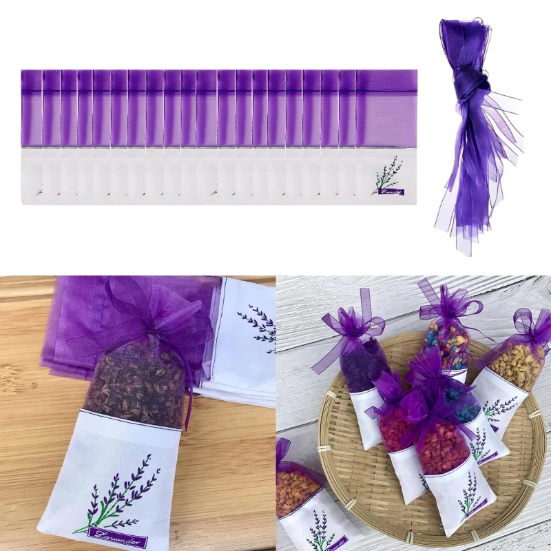

20PCS Empty Sachets Lavender Bag for Closet and Drawer Fragrances