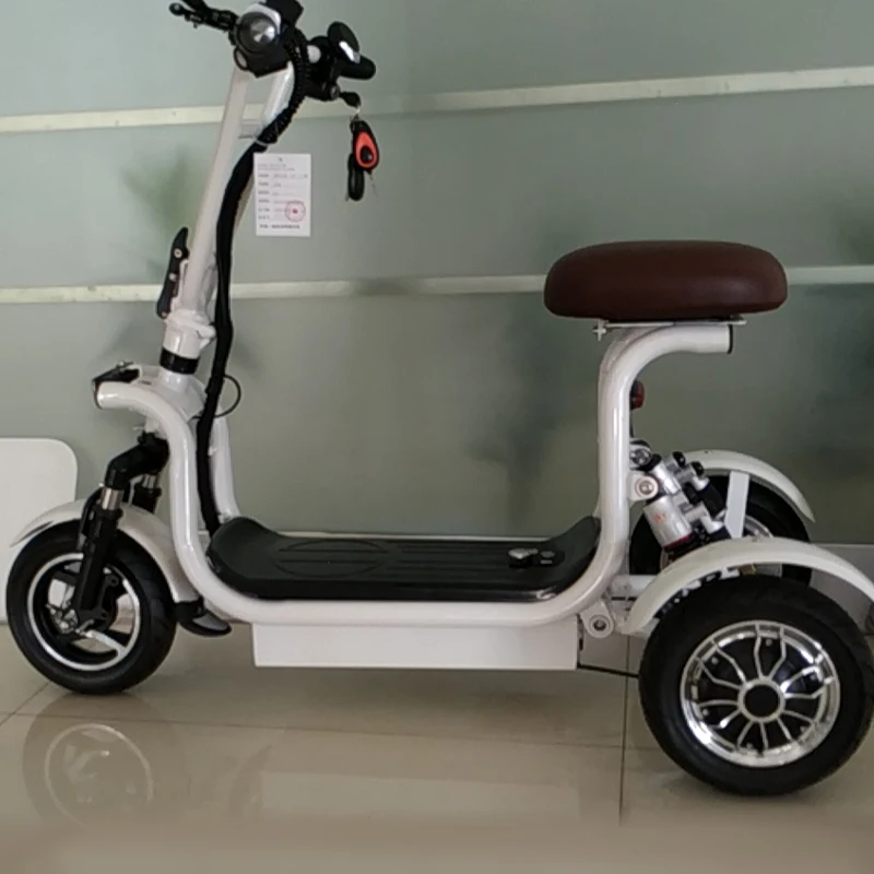 10-дюймовый 48 в 400 Вт 3-колесный Электрический велосипед для родителей детей