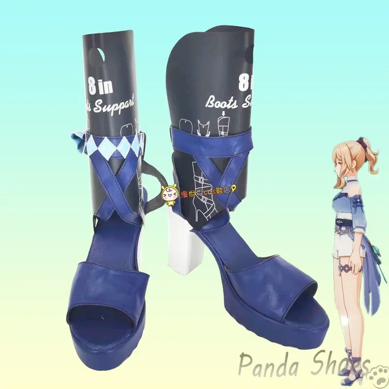 Обувь для косплея Genshinimpact Jean Gunnhildr комиксная Аниме игра длинные ботинки косплей