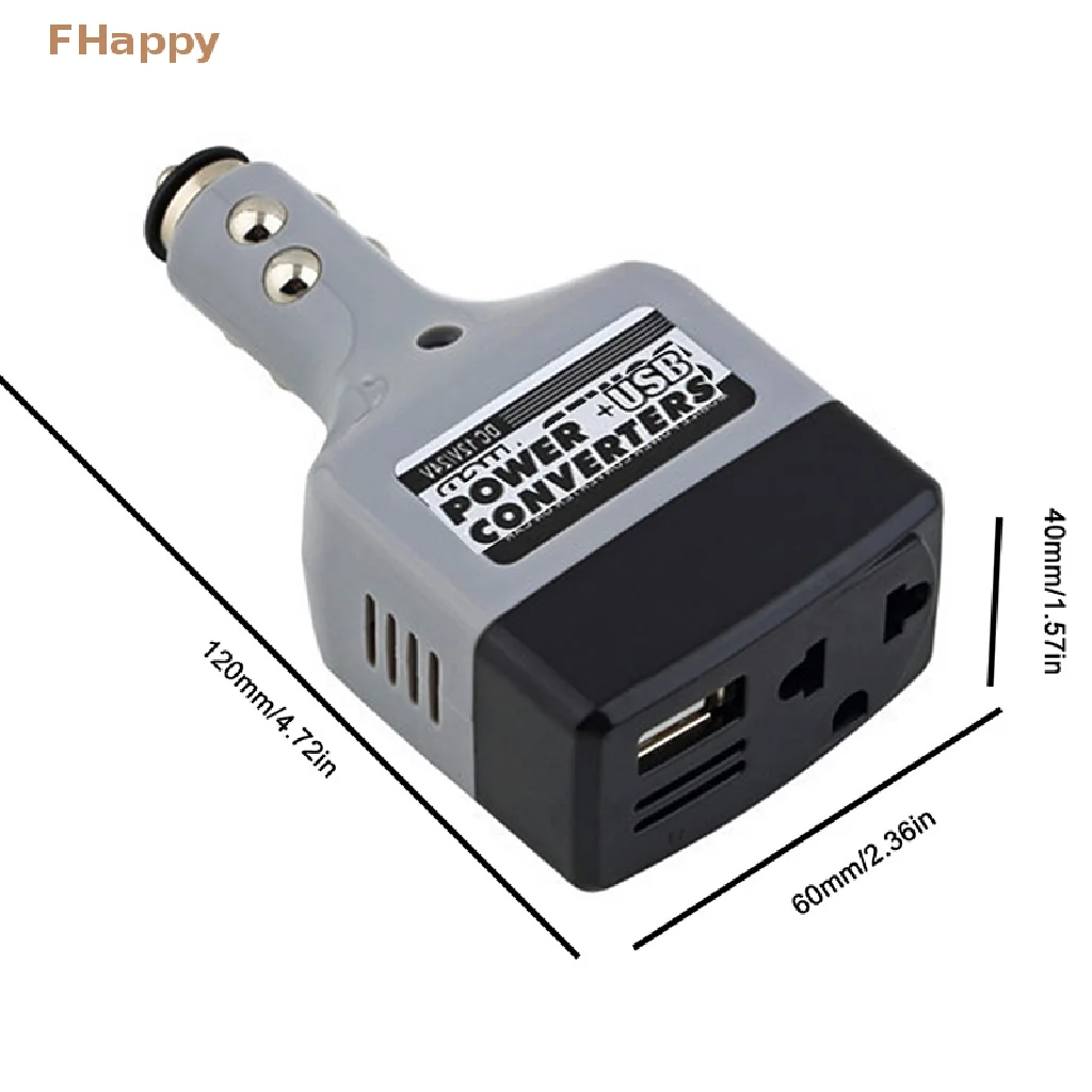 

High Quality USB Car Power Converter Mobile Phone Charger USB Interface Dc 12/24V To Ac 220V Car Inverter
