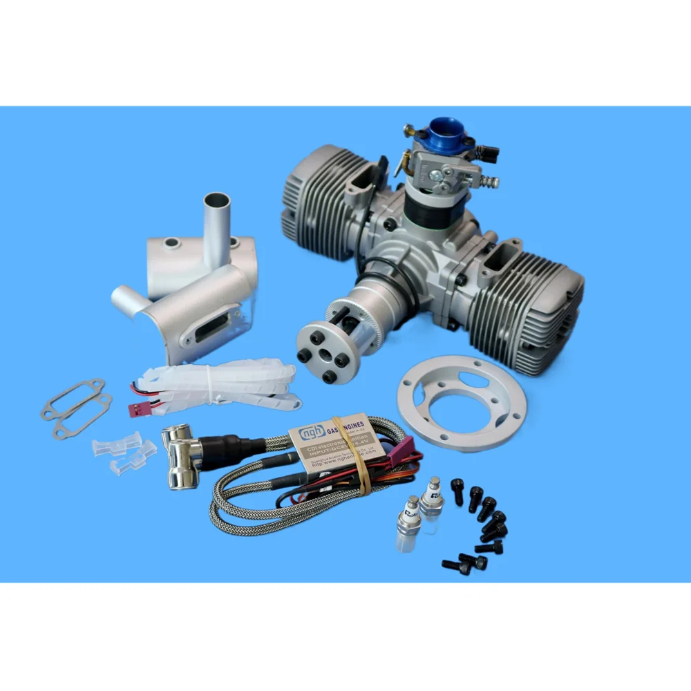 NGH 2-тактный 2-цилиндровый GT70 70cc бензиновый двигатель Бензиновые двигатели