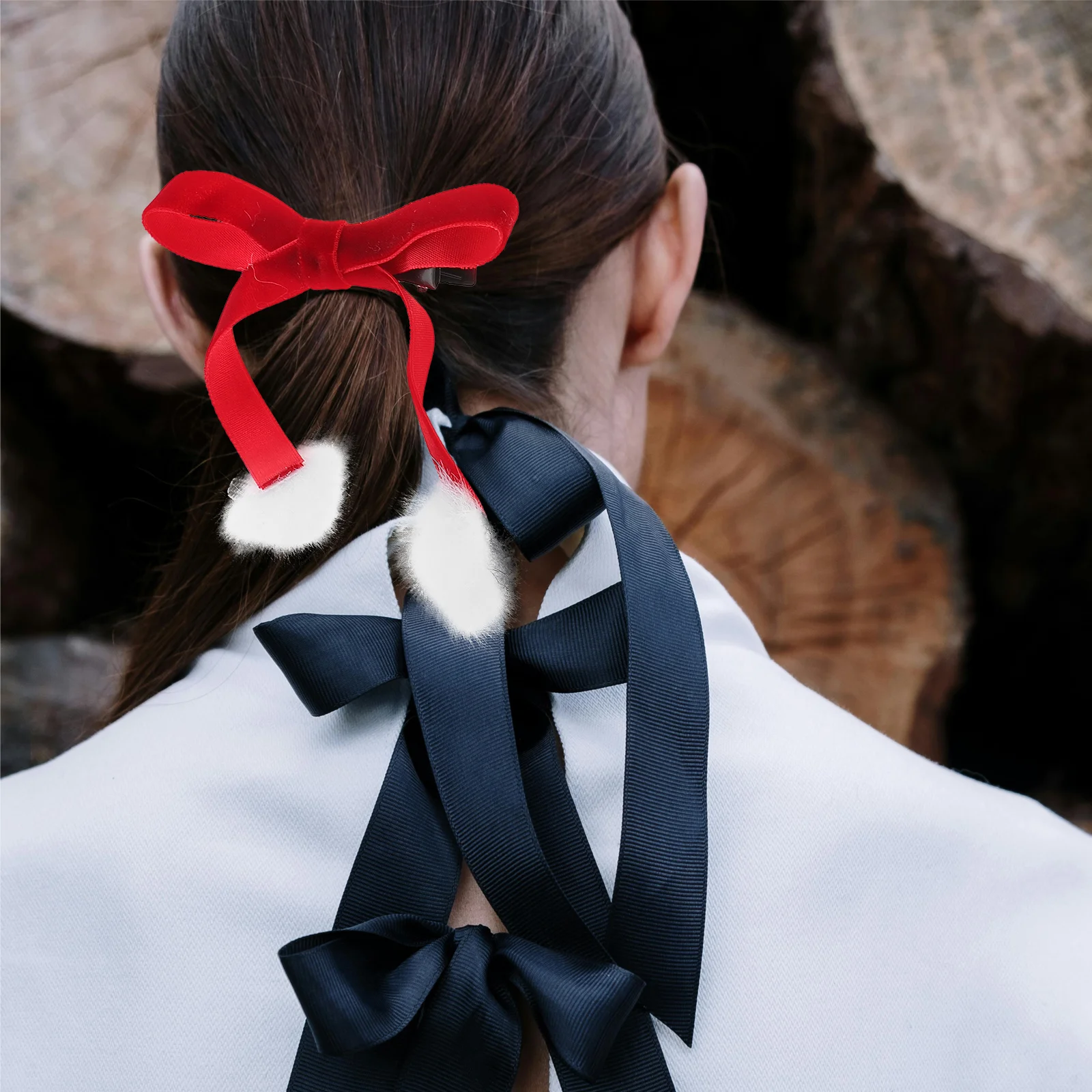 Рождественский бант заколка для волос элегантные аксессуары зажим девочек банты