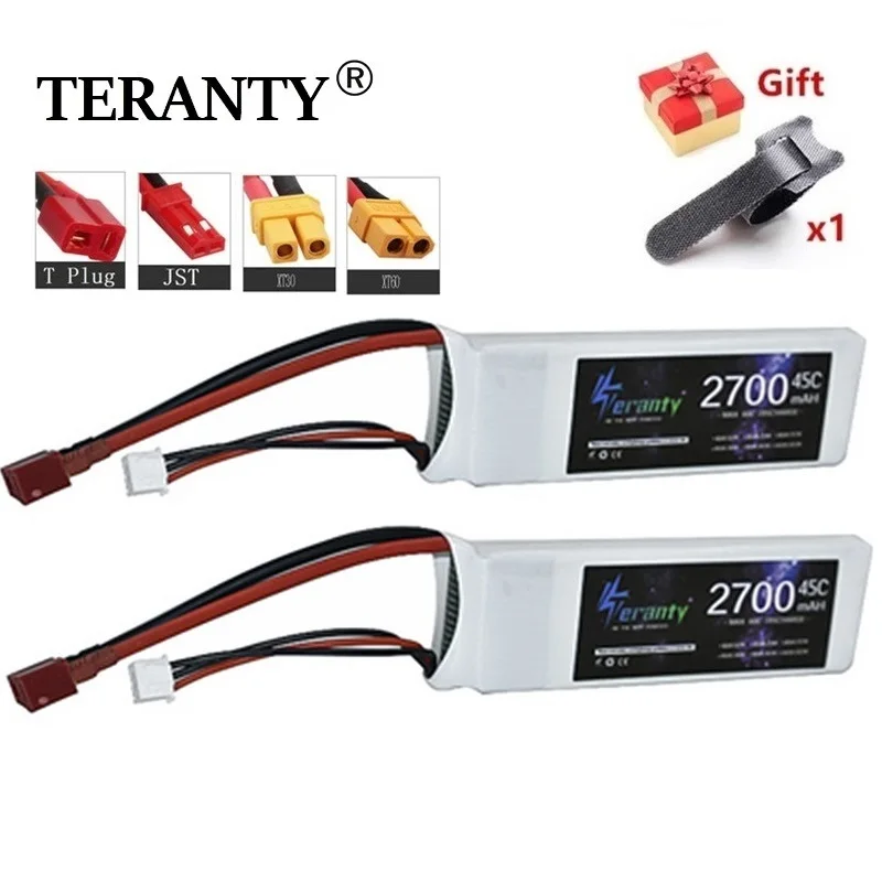 

7.4v 2700mAh 45C LiPo Battery For RC Quadcopter Helicopter Car Boat Drones Spare Parts With T JST XT30 XT60 Plug 2S 7.4V Battery