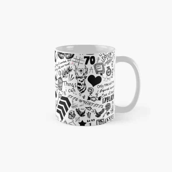 

Tattoos 2015 Classic Mug Coffee Photo Tea Printed Picture Design Image Cup Simple Handle Round Gifts Drinkware