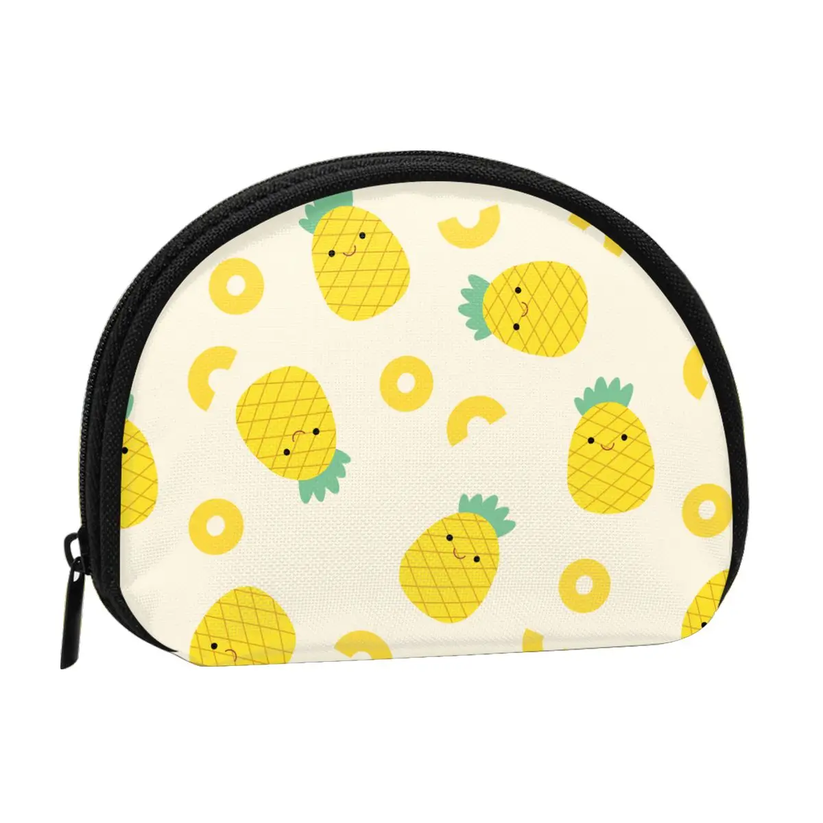 Cute Short Wallet Women Vintage Shell Coin Purse Lady Card Holder Kids Pineapple And Pineapple Rings Small Change Purses