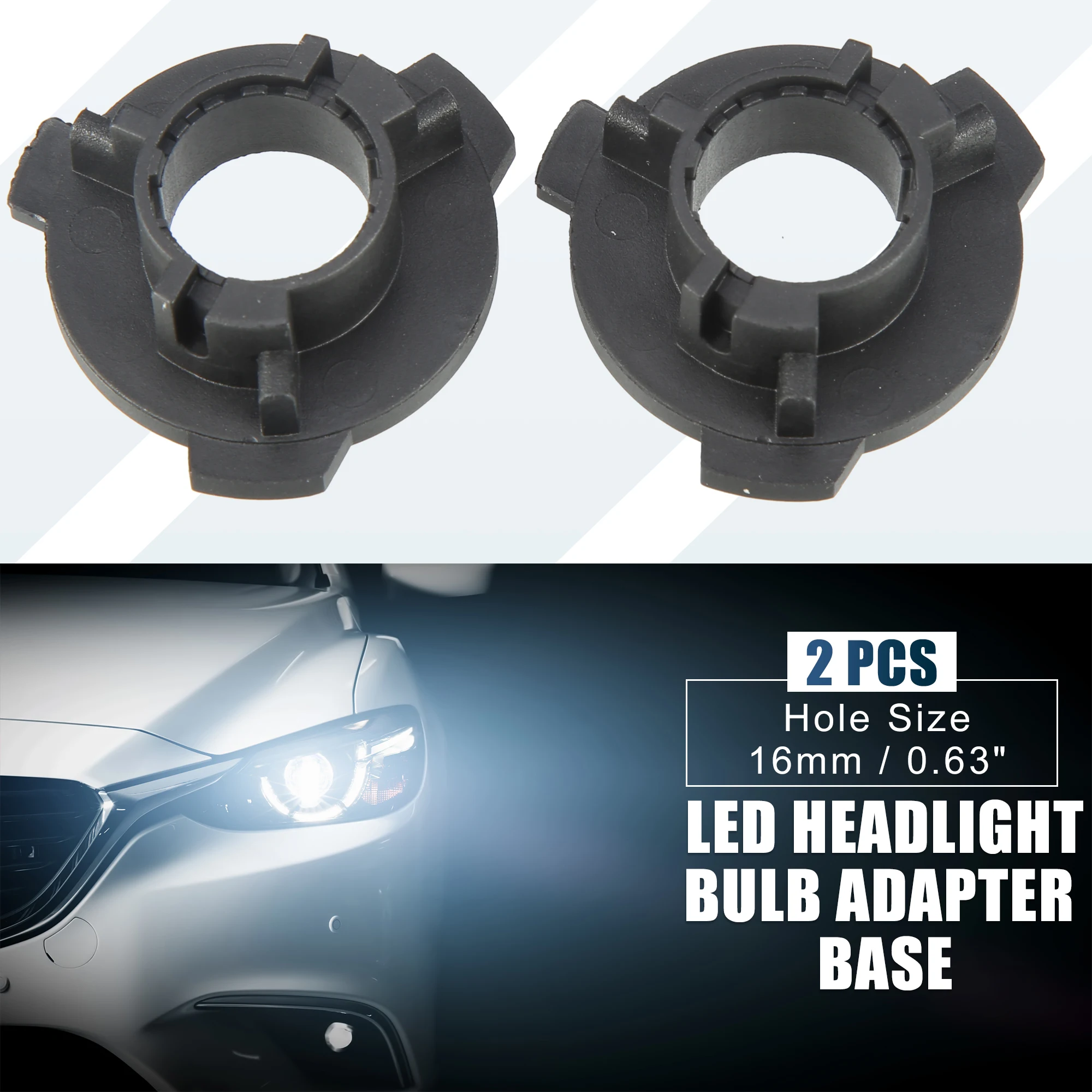 

X Autohaux 2pcs H7 LED Headlight Bulb Holder Adapter Socket Base Holders Clip for H7 LED for Skoda Octavia for Volkswagen Polo