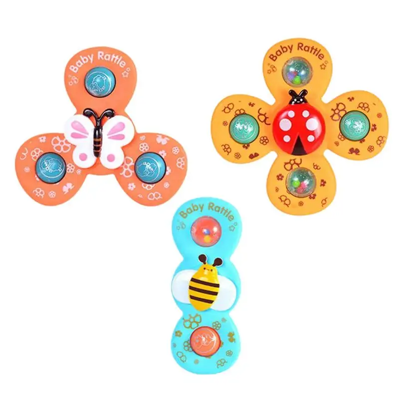 

Suction Bath Toys 3PCS Kids Animal Spinner Sensory Toys Sensory Finger Toys For Dining Table Cute Toys For Color Recognition