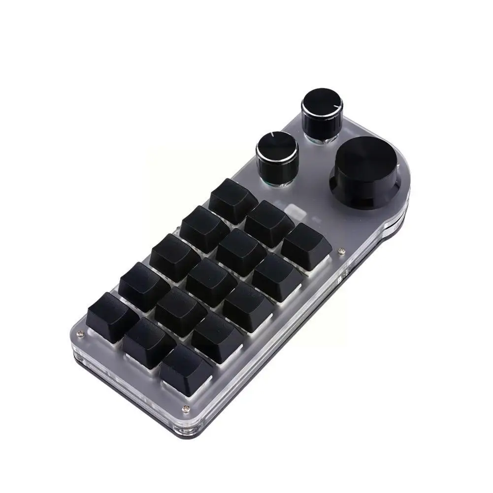 

Беспроводная Bluetooth макроклавиатура на заказ, 15 клавиш, механическая клавиатура «сделай сам» с горячей заменой, красная клавиатура, переключатель кнопок, игровая программа M2M0