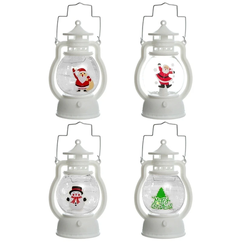 

Christmas Ornament LED Lantern Light Wind Lamp Santa Claus Merry Christmas Decor