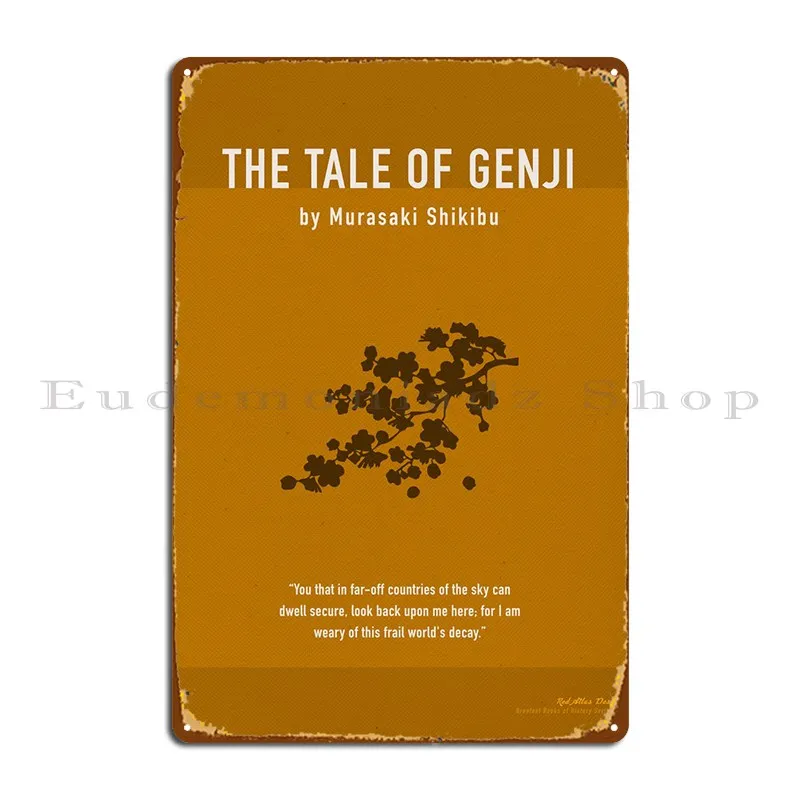 

Книга The Tale Of Genji, художественный металлический плакат, Настенная роспись для кинотеатра, клуба, бара, клуба, индивидуальный жестяной плакат