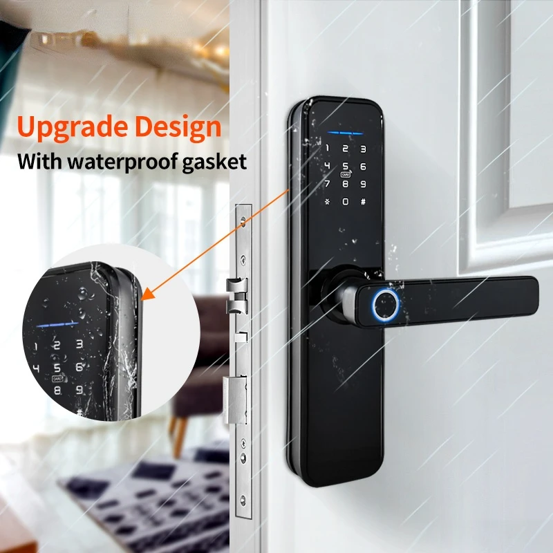 

cerradura intelige X5 Waterproof Tuya Biometric Fingerprint Security Intelligent Smart WiFi APP Password Electronic Door Lock