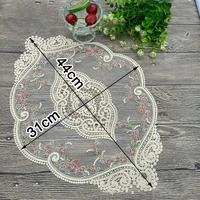rose embroidered tablecloth lace round table cover wedding party dinner decor pvc tablecloth home kitchen dining