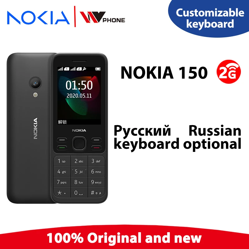 Original and New Nokia 150 2G Mobile Phone Multilingual 2.4 