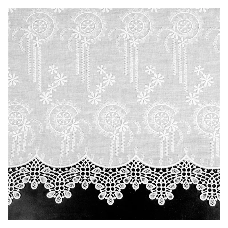 Белая полая кружевная ткань с вышивкой 100% хлопок свадебное платье модная одежда