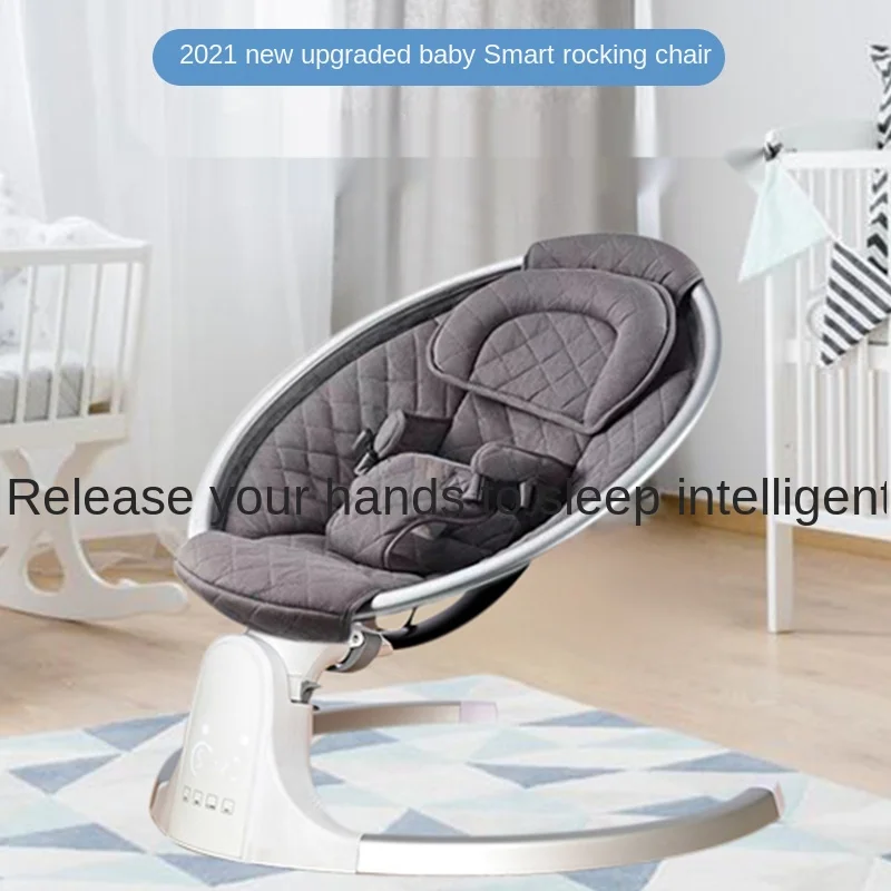 2022 Baby Rocking Chair Electric Baby Swing Bouncer with Bluetooth Bebe Lounge Chair Baby Crib Rocker Cardle Bassinet Best Gift