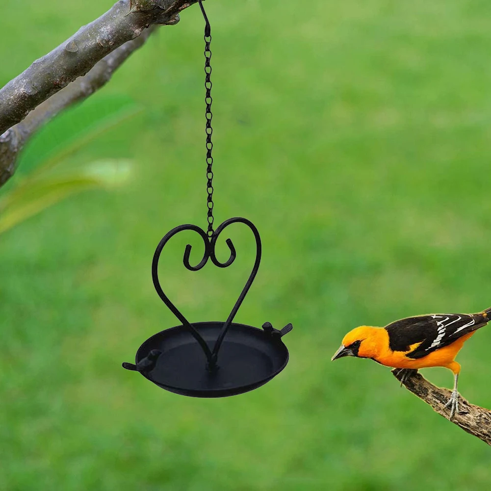 

Iron Hummingbird Feeders Heart-Shaped Creative Birds Feeding Ports Replacement Part for Household Wild Hanging Feeder