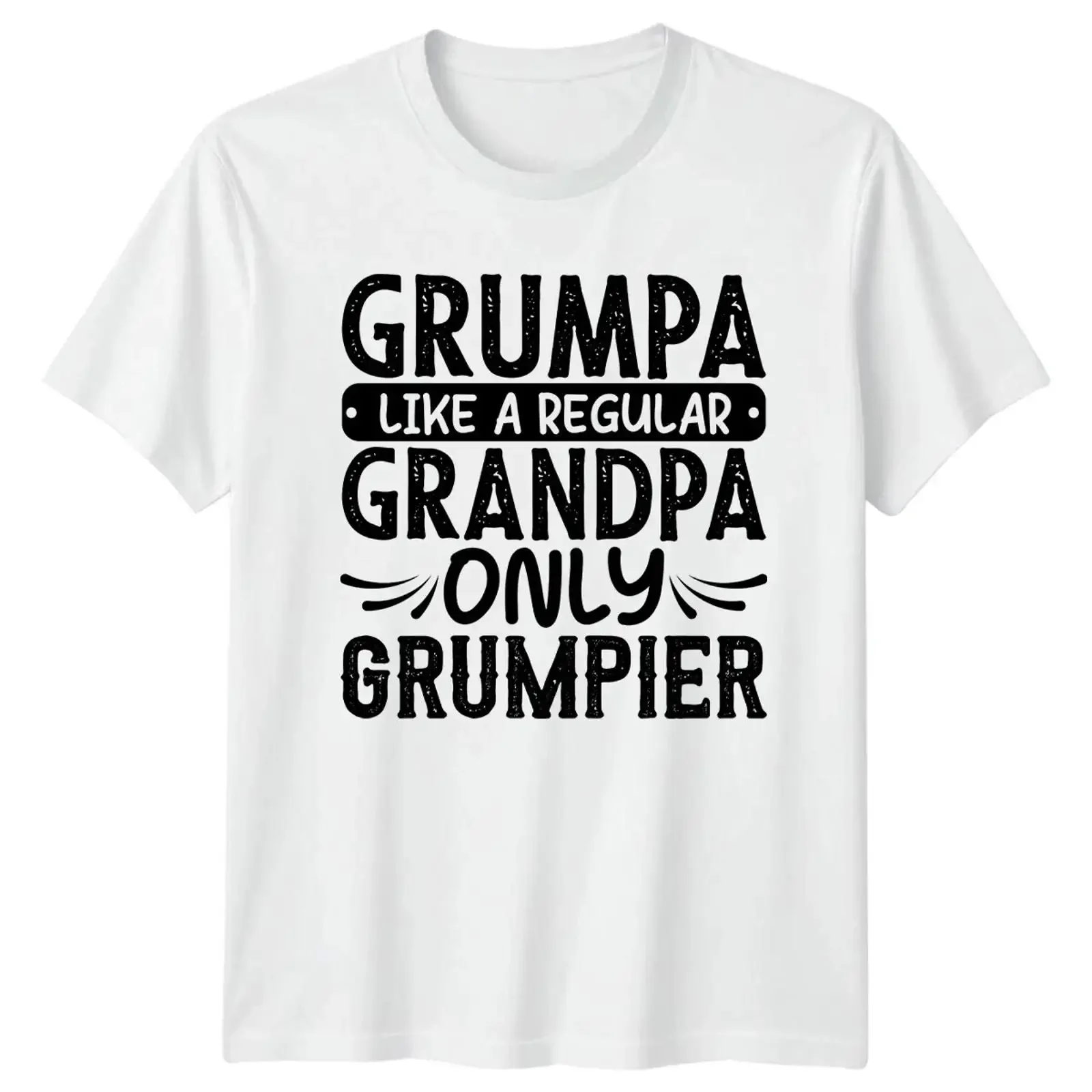 Фото Футболка Grumpa Like A Regular Grandpa для мужчин: забавная, винтажная, мягкая, дышащая, стильная дизайнерская одежда №1