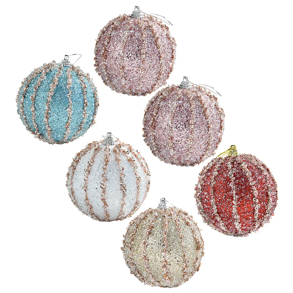 

8cm Glitter Christmas Ball Ornaments Xmas Tree Hanging Pendant New Year Party Decoration Noel Navidad Natal