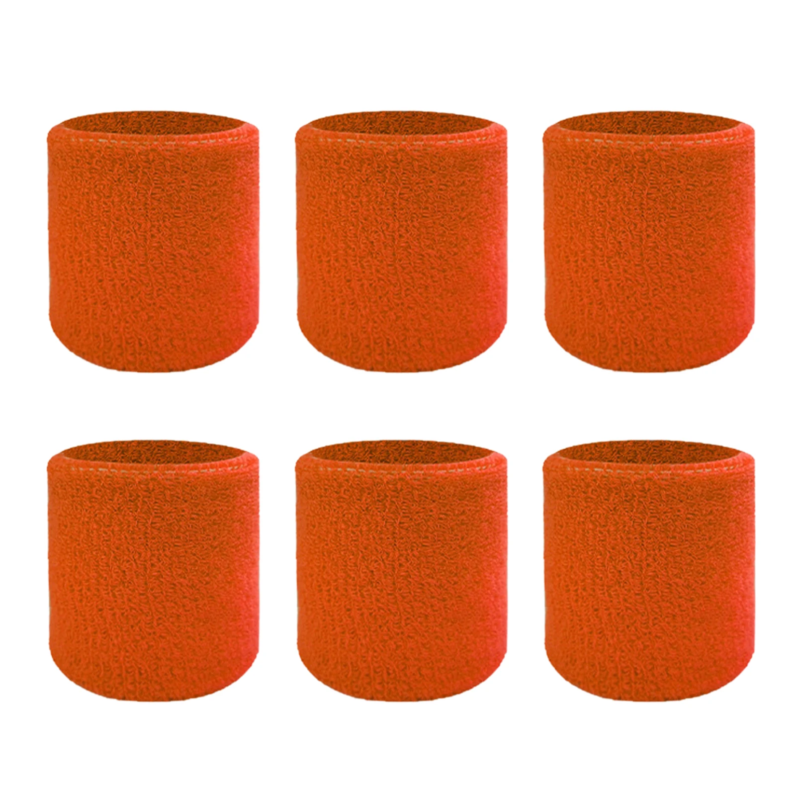 

6pcs Women Men Sport Wristband Athletic Portable Solid Washable Wrist Support Soft Easy Clean Home Gym Elastic Yoga Fitness