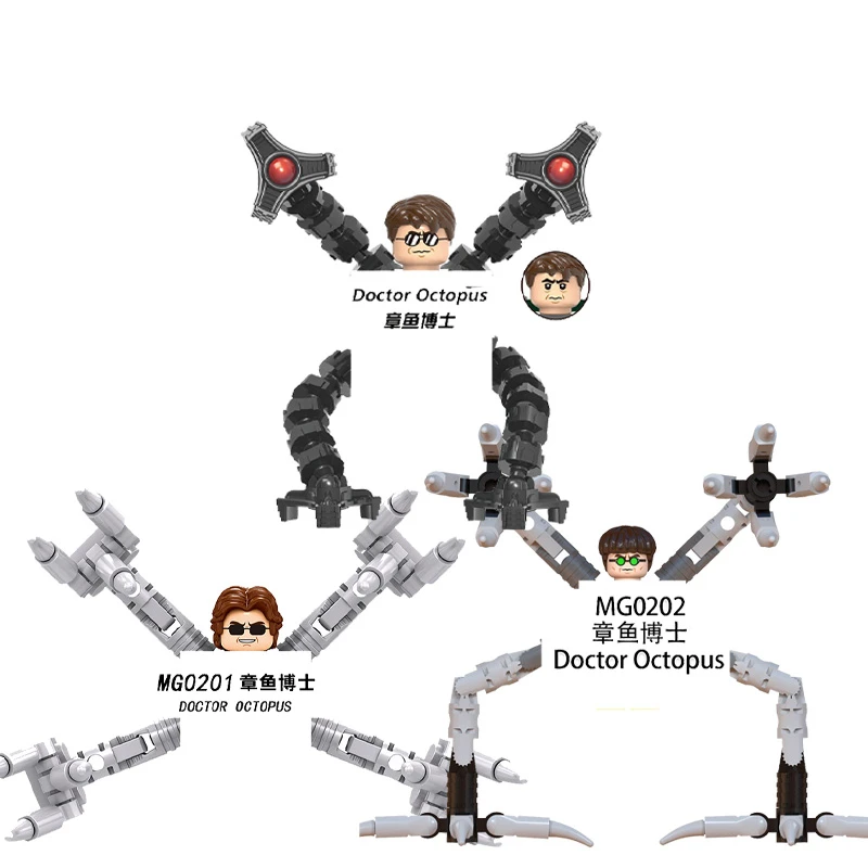 

Doctor Octopus Superheroes Blocks Otto Gunther Octavius Bricks Building Mini Figures Blocks Assembled Model Toys