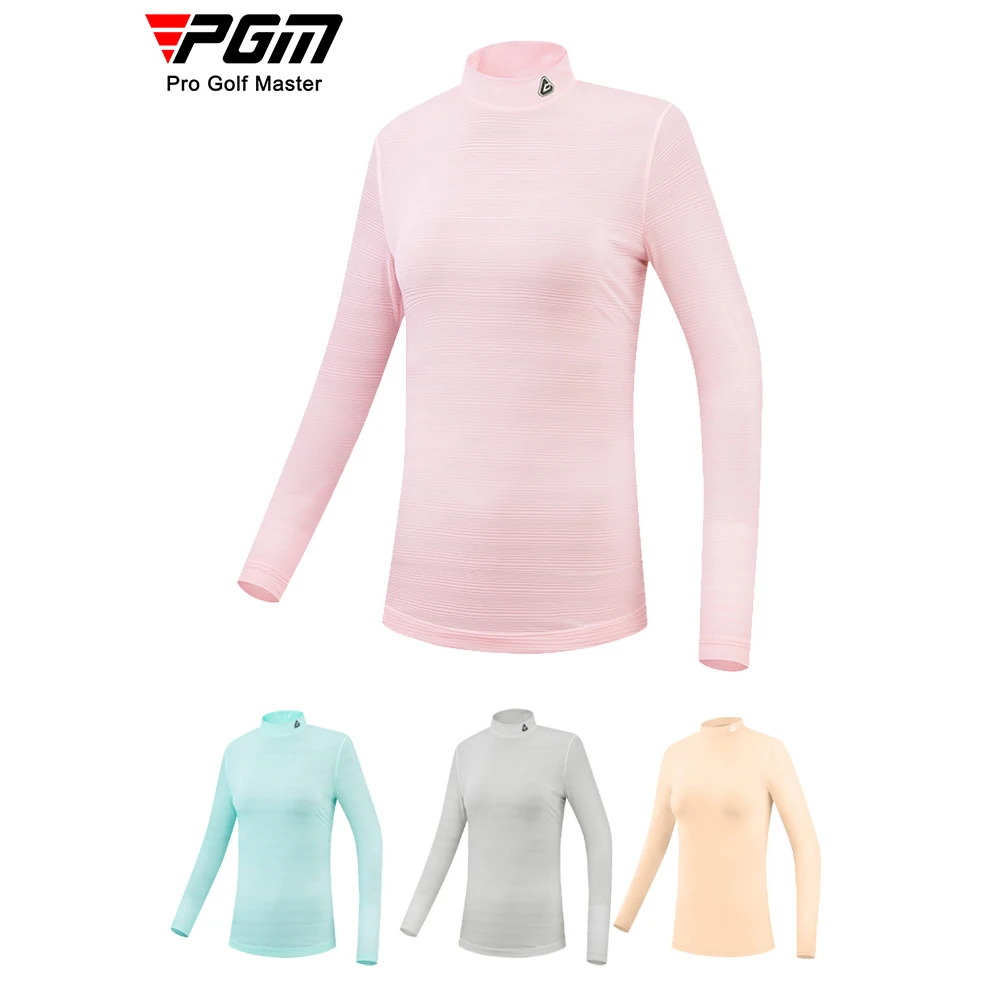 

PGM Golf Women's Sunscreen Shirts Ice Silk Long Sleeve UV Protection Cool Breathable High Elastic Sports Training Clothing YF443