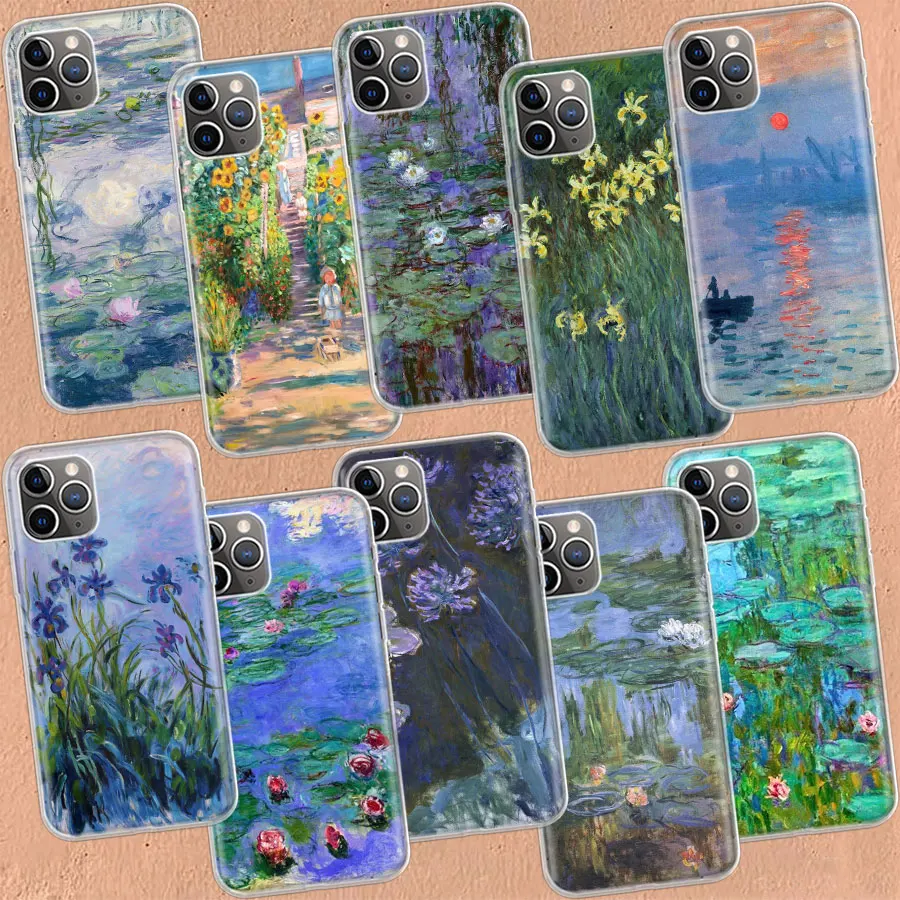 

Claude Monet Garden Lotus Bridge Phone Case For Apple Iphone 14 Pro Max 12 13 Mini 11 SE 2020 X XS XR 8 7 6 6S Plus 5 5S Cover S